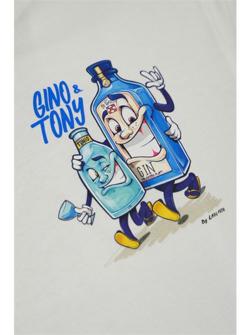 T-shirt con stampa Gino & Tony Mc2 Saint Barth | TSHIRT MAN002257H CPT GINO TONY 01N